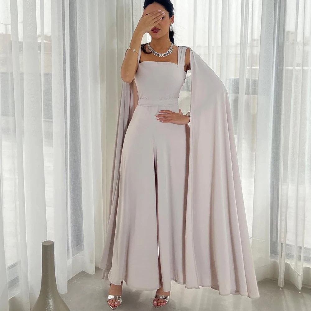 Customized Classic Pleat Square Neck Ankle Length Evening Dress A-Line Chiffon Shawl SleevelessDraped Vestidos Para Mujer
Customized Classic Pleat Square Neck Ankle Length Evening Dress A-Line Chiffon Shawl SleevelessDraped Vestidos Para Mujer