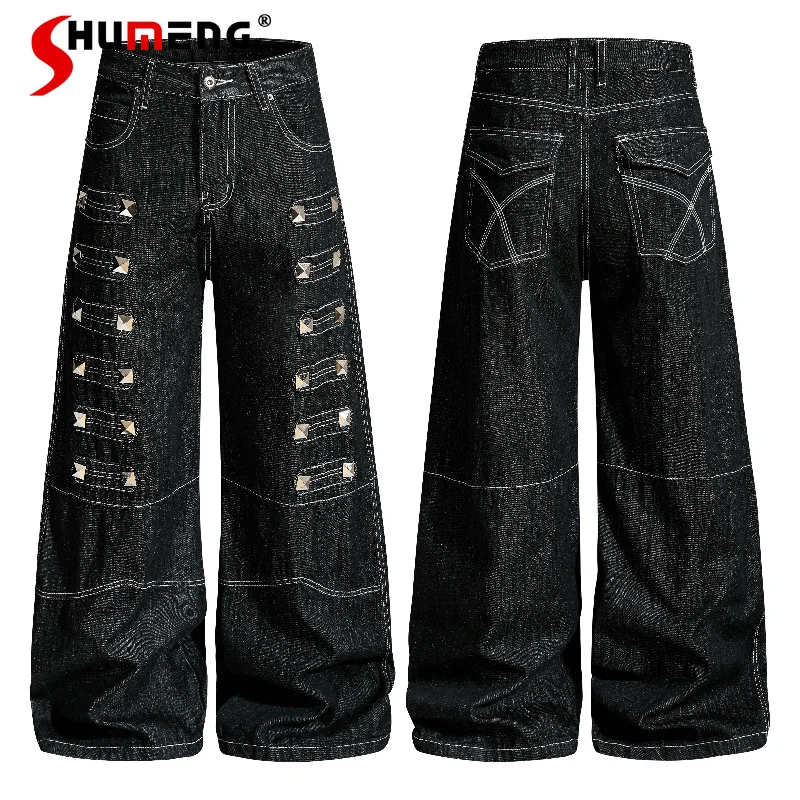 2026 Four Seasons Wear Fashion Rivet Personalized Denim Pants Male Loose Straight Denim Trousers Stylish Pocket Decorative Jeans
2026 Four Seasons Wear Fashion Rivet Personalized Denim Pants Male Loose Straight Denim Trousers Stylish Pocket Decorative Jeans
