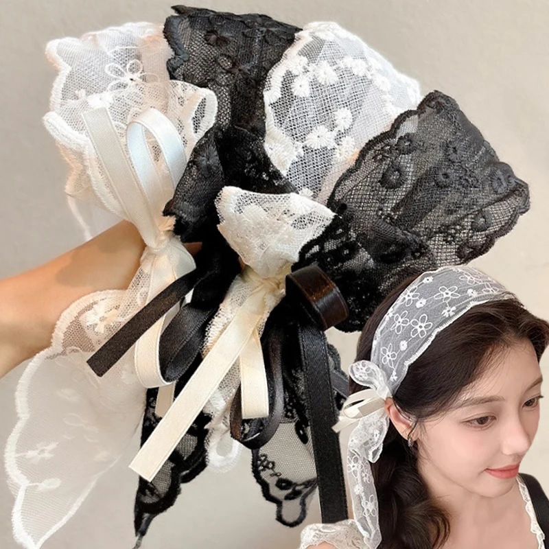1/2pcs Vintage Pastoral Style Lace Hair Band White Lace Bow Wrap Sweet Bow Headband Elegant Embroidery Ribbon Headband Wedding
1/2pcs Vintage Pastoral Style Lace Hair Band White Lace Bow Wrap Sweet Bow Headband Elegant Embroidery Ribbon Headband Wedding