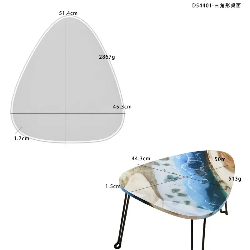 1 шт. DIY силиконовая форма для эпоксидной смолы, треугольная, для стола-реки, для домашнего декора
1 шт. DIY силиконовая форма для эпоксидной смолы, треугольная, для стола-реки, для домашнего декора