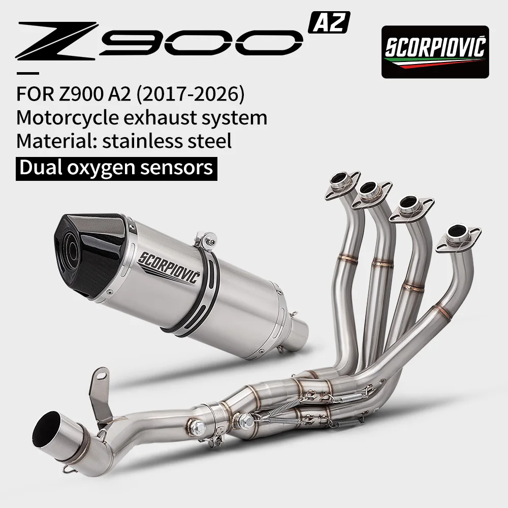 For Z900 A2 2017-2026 Motorcycle exhaust mid pipe stainless steel full system front link Pipe
For Z900 A2 2017-2026 Motorcycle exhaust mid pipe stainless steel full system front link Pipe