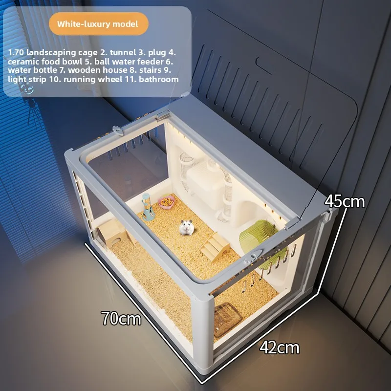 Spacious Transparent Hamster Cage Luxury Villa Habitat for Dwarf Rats Golden Hamster Basic Breeding Enclosure
Spacious Transparent Hamster Cage Luxury Villa Habitat for Dwarf Rats Golden Hamster Basic Breeding Enclosure
