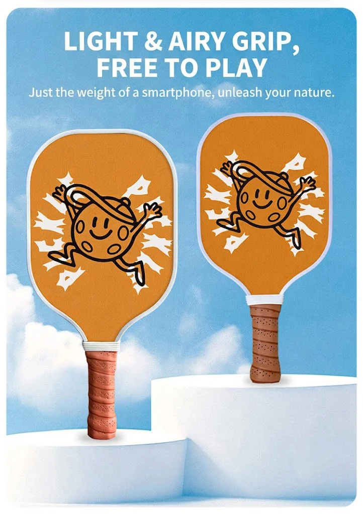 Kid Pickleball Paddle Paddle orange Cute cartoon Honeycomb Core Fiberglass Lightweight Honeycomb Core Pickleball Gifts Children
Kid Pickleball Paddle Paddle orange Cute cartoon Honeycomb Core Fiberglass Lightweight Honeycomb Core Pickleball Gifts Children