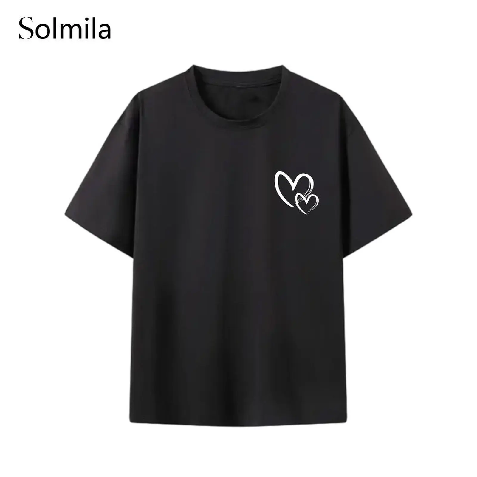 Daily Use Leisure Activities Black Graffiti Heart Shirt Casual Summer Top Versatile Style Beautiful Shape Design
Daily Use Leisure Activities Black Graffiti Heart Shirt Casual Summer Top Versatile Style Beautiful Shape Design