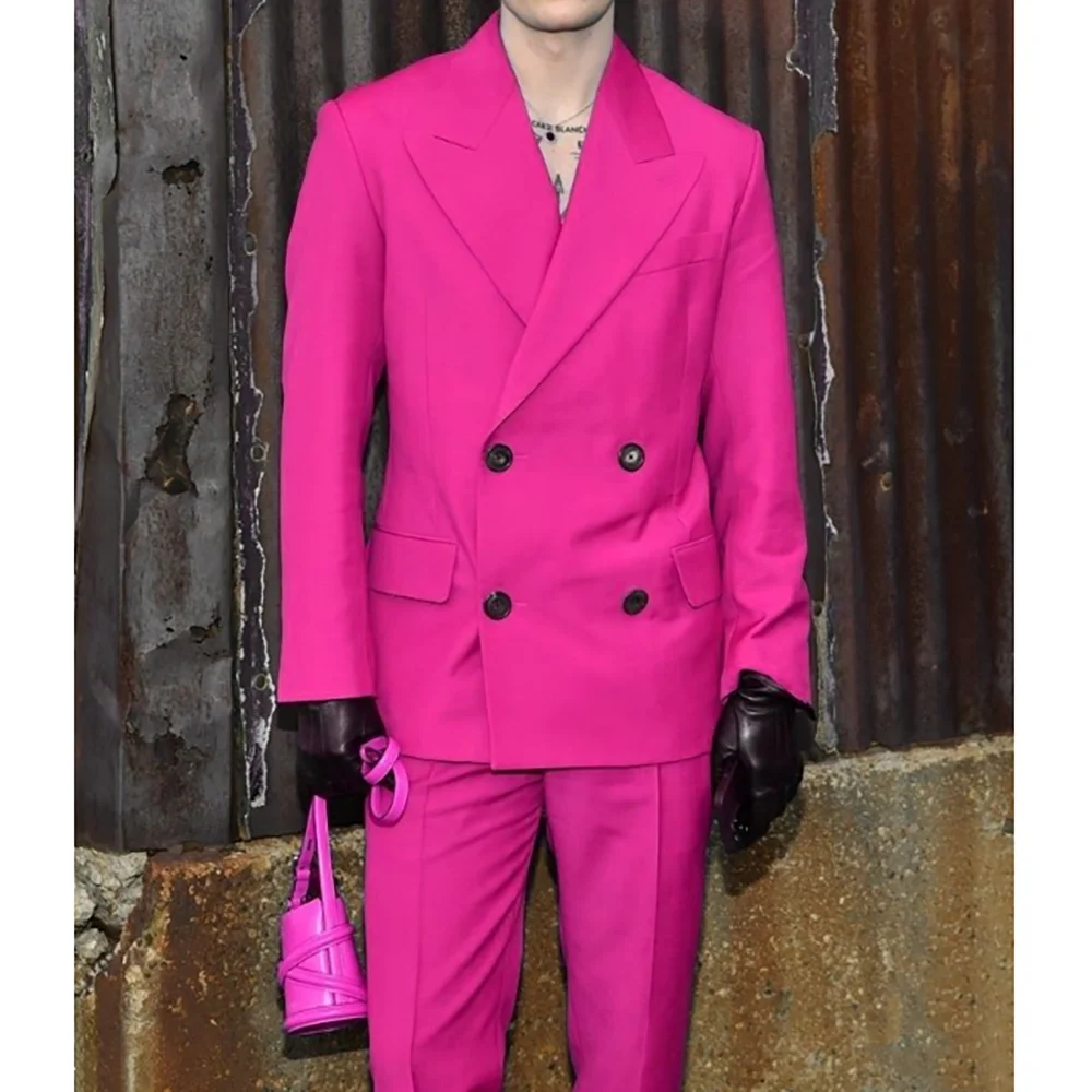 Summer Men Formal Business Suits 2 Piecs Blazer Pants Double Breasted Peak Lapel Prom Party Male Suit
Summer Men Formal Business Suits 2 Piecs Blazer Pants Double Breasted Peak Lapel Prom Party Male Suit