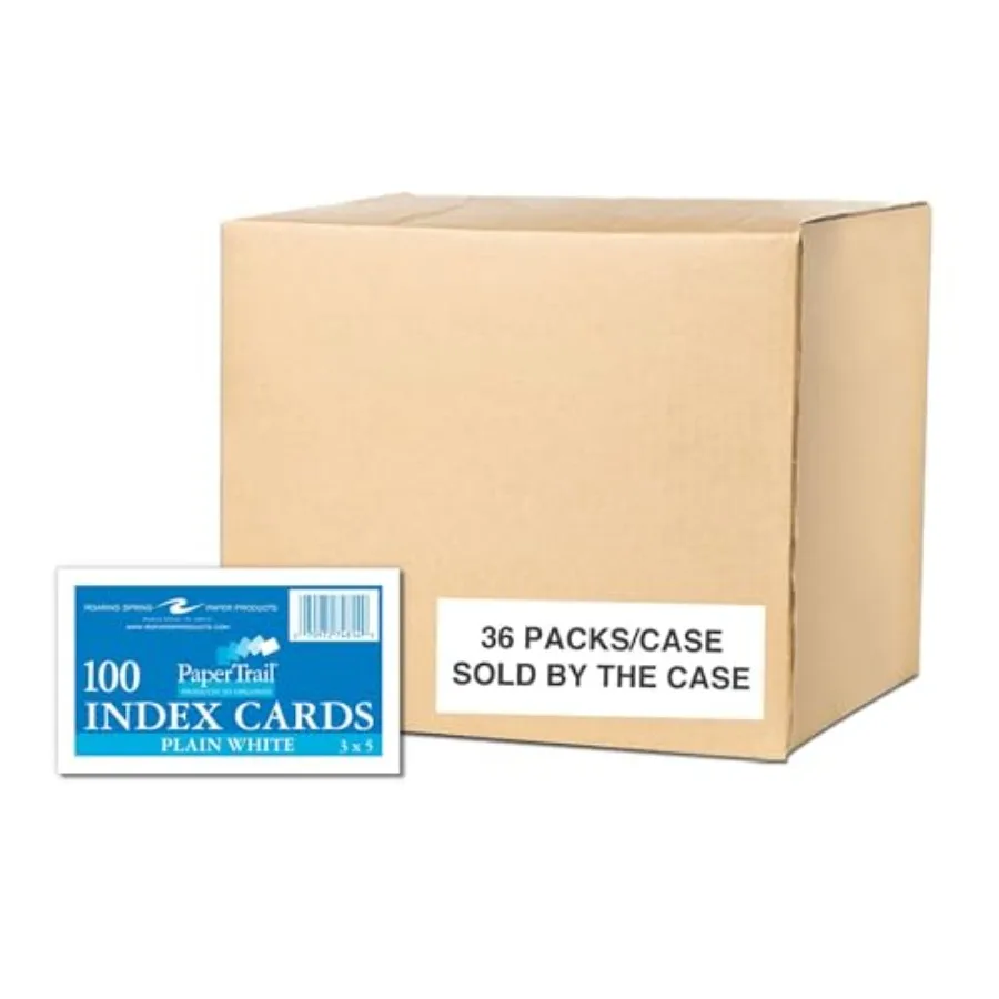 Blank Inde Cards, 100 Each, Smooth 100# Index Paper, Unruled, Blank on Both Front and Back Sides Pack of 36
Blank Inde Cards, 100 Each, Smooth 100# Index Paper, Unruled, Blank on Both Front and Back Sides Pack of 36