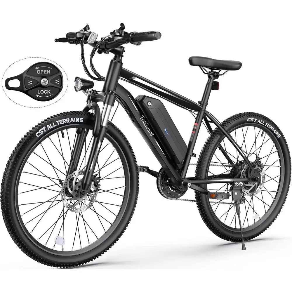 750W Peak Motor, 27.5'' 48V 499Wh Removable Battery Electric Mountain Bike, Up to 55 Miles, 20MPH, 21-Speed with LCD Display
750W Peak Motor, 27.5'' 48V 499Wh Removable Battery Electric Mountain Bike, Up to 55 Miles, 20MPH, 21-Speed with LCD Display