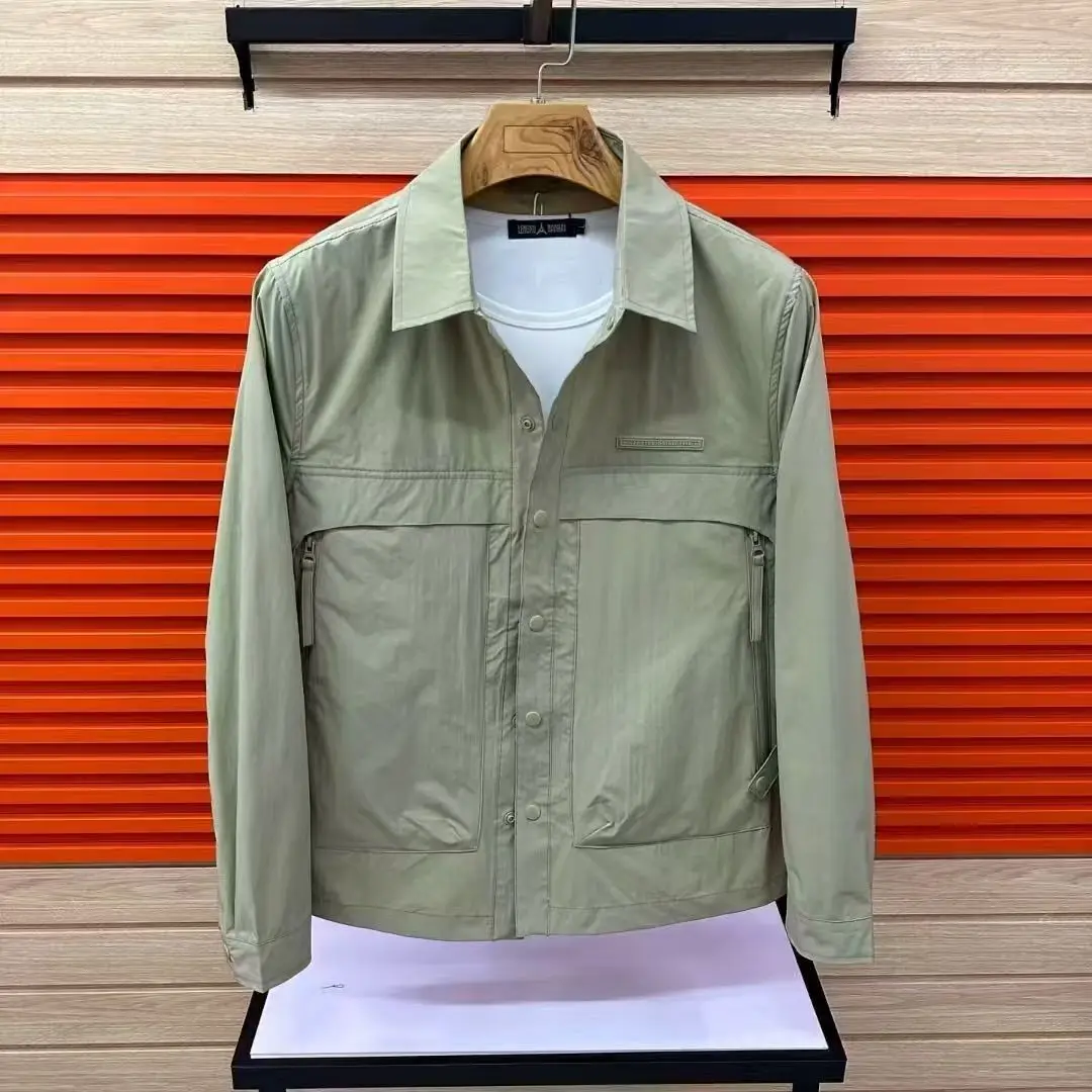 Spring Summer New Sle Casual Men's Jaet Turn-down Collar Thin ket Zipper Lightweight Faionable Workwear Coat
Spring Summer New Sle Casual Men's Jaet Turn-down Collar Thin ket Zipper Lightweight Faionable Workwear Coat
