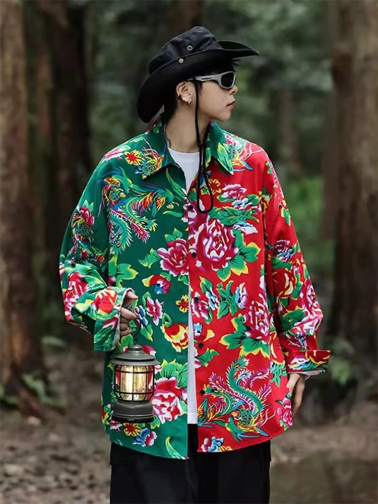 Northeast Large Floral Pattern Men's irt T Performance Costume Spring Summer Long Sve Loose Fit Polyester Fiber
Northeast Large Floral Pattern Men's irt T Performance Costume Spring Summer Long Sve Loose Fit Polyester Fiber