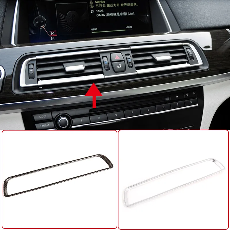 For BMW 7 Series 2009-2014 ABS Carbon Fiber Car Center Console Air Conditioning Outlet Frame Trim Strip Car Interior Accessories
For BMW 7 Series 2009-2014 ABS Carbon Fiber Car Center Console Air Conditioning Outlet Frame Trim Strip Car Interior Accessories