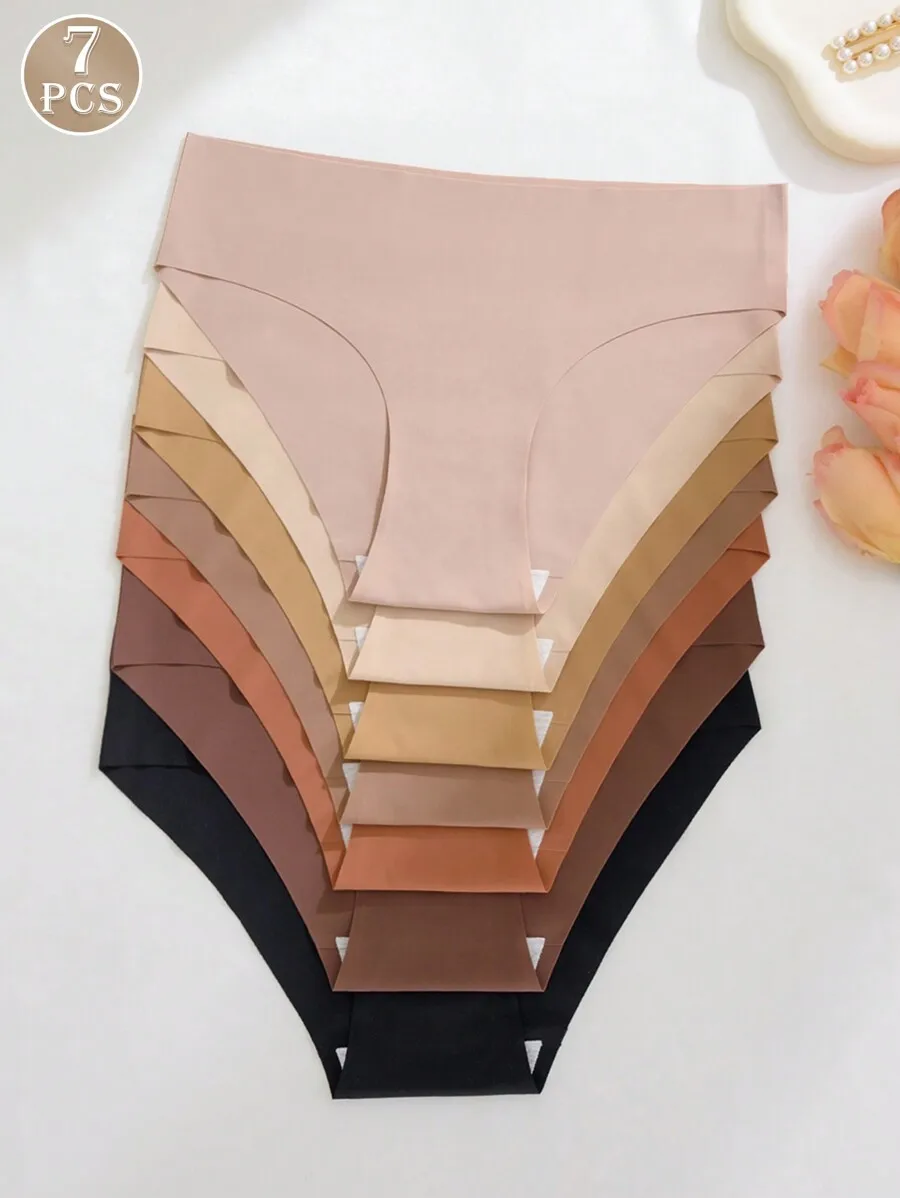 7 Pcs Women Seamless No-Show Triangle Briefs Multi-Color Comfort Underwear
7 Pcs Women Seamless No-Show Triangle Briefs Multi-Color Comfort Underwear
