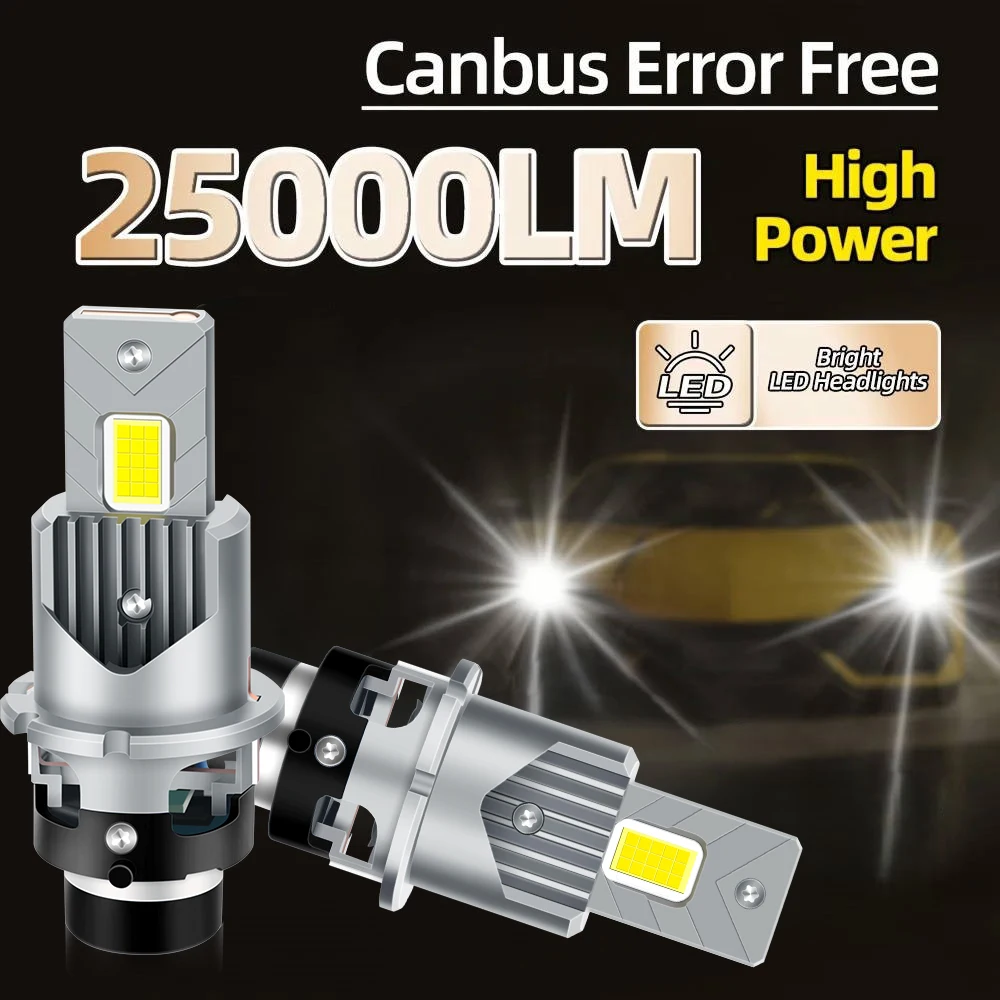 2pcs Latest Upgrade D2R D4R LED Bulbs D2S D4S, 25000LM High Power Canbus Error Free Super Bright Plug-N-Play Car Headlight
2pcs Latest Upgrade D2R D4R LED Bulbs D2S D4S, 25000LM High Power Canbus Error Free Super Bright Plug-N-Play Car Headlight