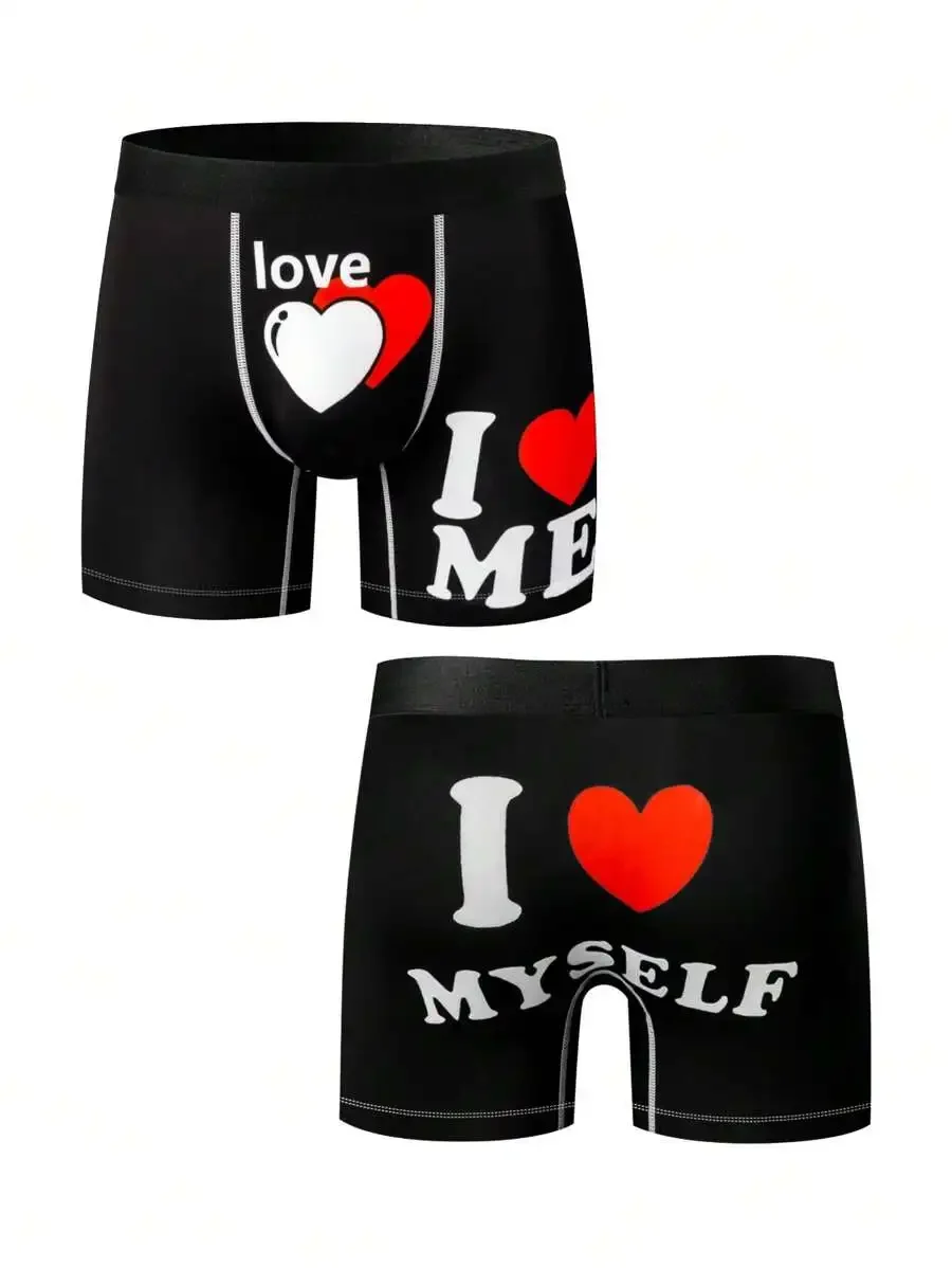 3pcs Mens Digital Print Boxer Briefs With Love Heart Design
3pcs Mens Digital Print Boxer Briefs With Love Heart Design