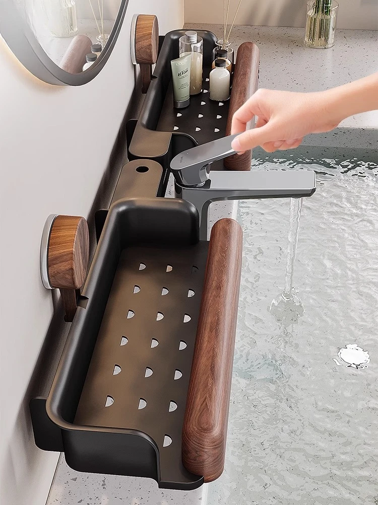 Wooden Suction Cup Bathroom Shelf Wall Mounted No Drill Faucet Organizer
Wooden Suction Cup Bathroom Shelf Wall Mounted No Drill Faucet Organizer