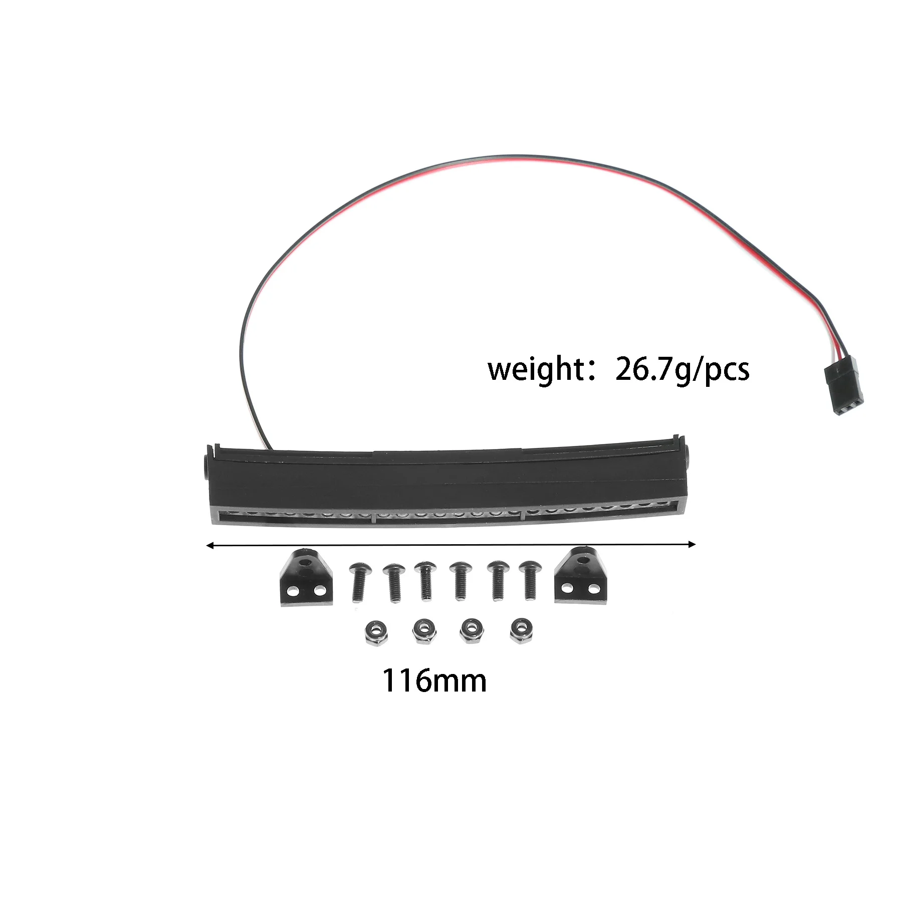 RED SPIDER Bendable Metal 116mm LED Roof Light Bar for Axial SCX10 90046 Traxxas TRX4 MJX H8H/H8P 1/10 RC Crawler Upgrade Parts
RED SPIDER Bendable Metal 116mm LED Roof Light Bar for Axial SCX10 90046 Traxxas TRX4 MJX H8H/H8P 1/10 RC Crawler Upgrade Parts