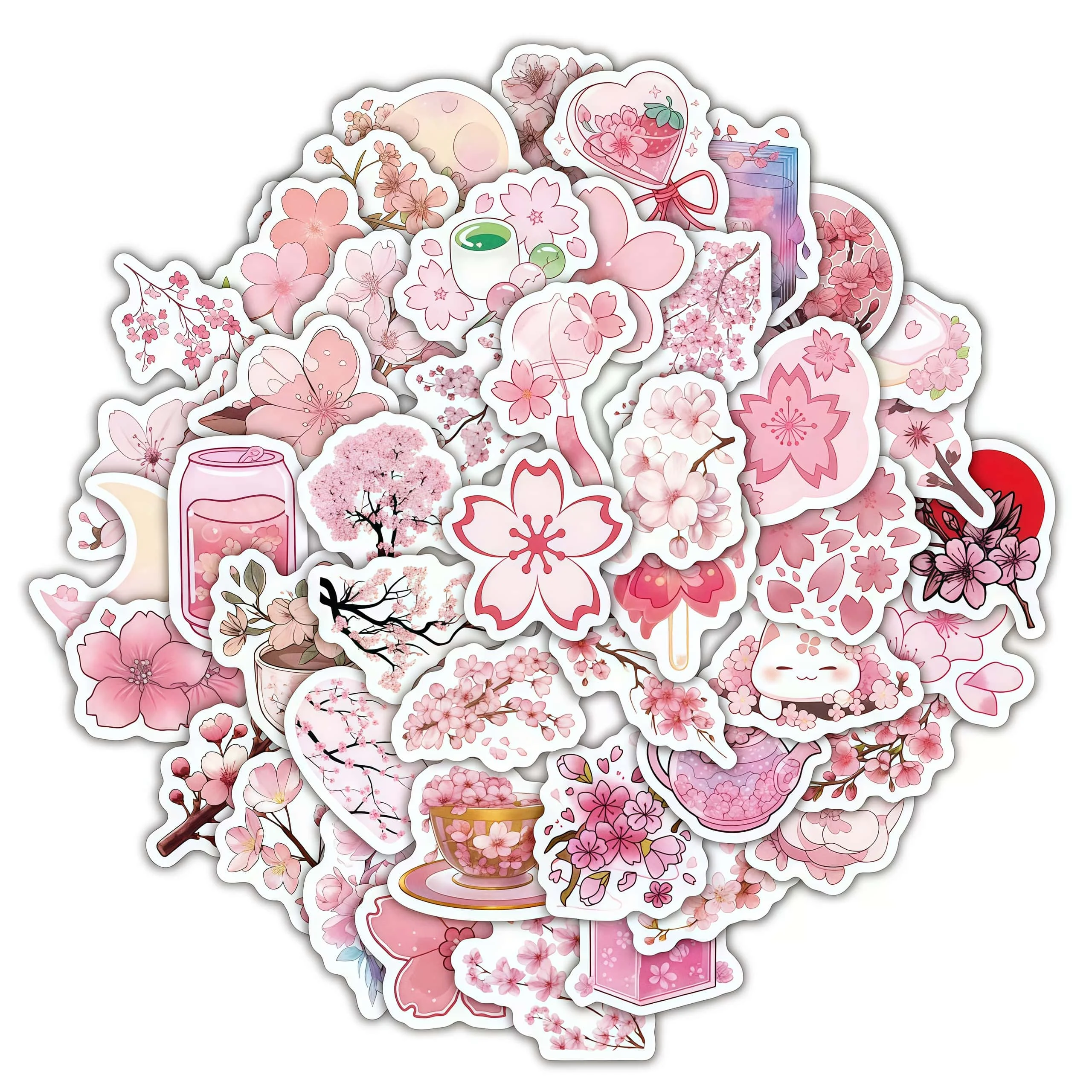60 шт. наклейки Kawaii Sakura, милые японские наклейки с вишневым цветом для ноутбука, бутылки с водой, журнала и декора «сделай сам»
60 шт. наклейки Kawaii Sakura, милые японские наклейки с вишневым цветом для ноутбука, бутылки с водой, журнала и декора «сделай сам»