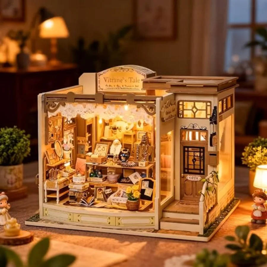 Bookshelf decor application, wood material, natural color, includes LED light for immersive ambiance and 3D assembly experience
Bookshelf decor application, wood material, natural color, includes LED light for immersive ambiance and 3D assembly experience