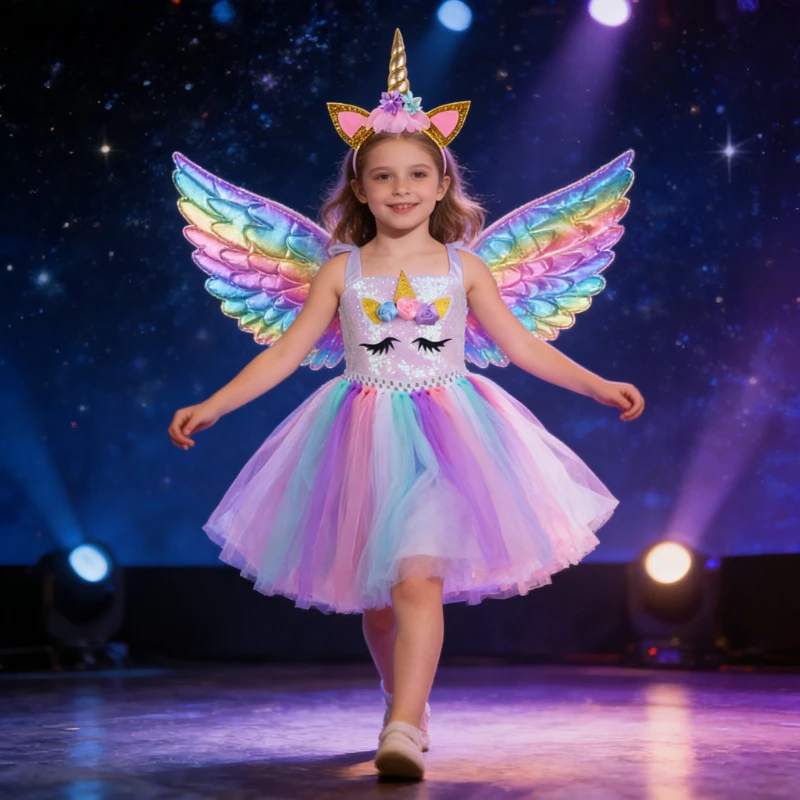 Kid's Unicorn Tutu Skirt, Fluffy Tulle Party Set, Exquisite Costume for Kids' Birthdays, Halloween and Stage Performance Outfit
Kid's Unicorn Tutu Skirt, Fluffy Tulle Party Set, Exquisite Costume for Kids' Birthdays, Halloween and Stage Performance Outfit