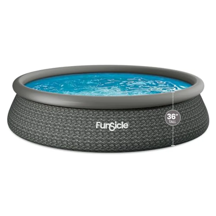 Quickset Designer 15' x 36 Round Above Ground Swimming Pool, with FiltraBoost 800 GPH Filter Pump, Type D Filter Cartridge Repa
Quickset Designer 15' x 36 Round Above Ground Swimming Pool, with FiltraBoost 800 GPH Filter Pump, Type D Filter Cartridge Repa