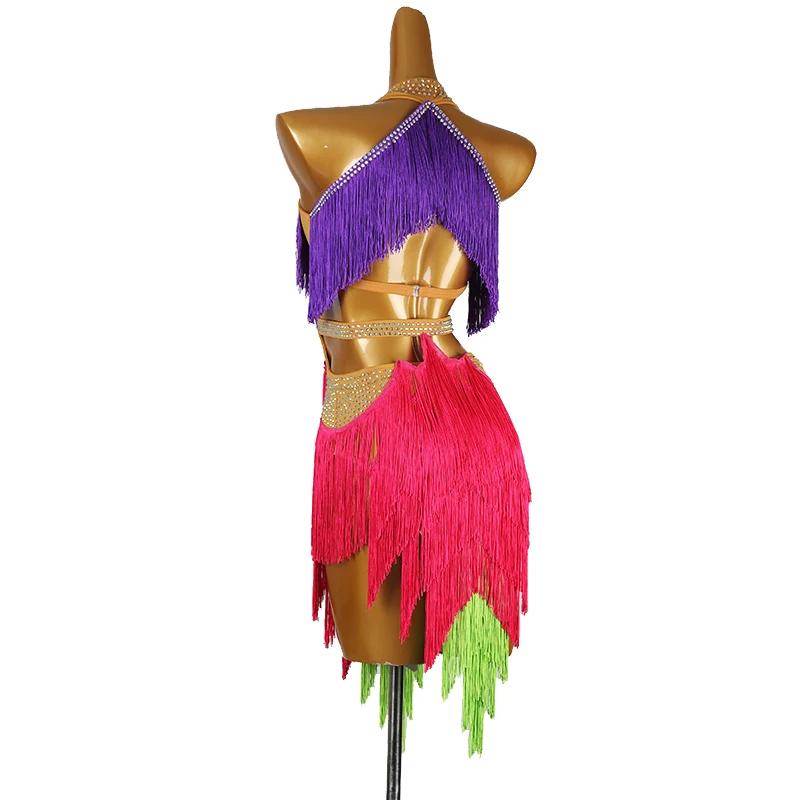 Latin Dance Competition Dress Fringe Women Salsa Dance Clothes High-end Customized Sleeveless Rumba Samba Party Stage Dancewear
Latin Dance Competition Dress Fringe Women Salsa Dance Clothes High-end Customized Sleeveless Rumba Samba Party Stage Dancewear