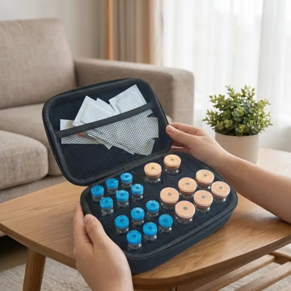 3/10ML Insulin Vial Storage Case Dust-proof Wear-resistant Insulin Vial Protector EVA Multi Grid Insulin Carrying Case Diabetics
3/10ML Insulin Vial Storage Case Dust-proof Wear-resistant Insulin Vial Protector EVA Multi Grid Insulin Carrying Case Diabetics