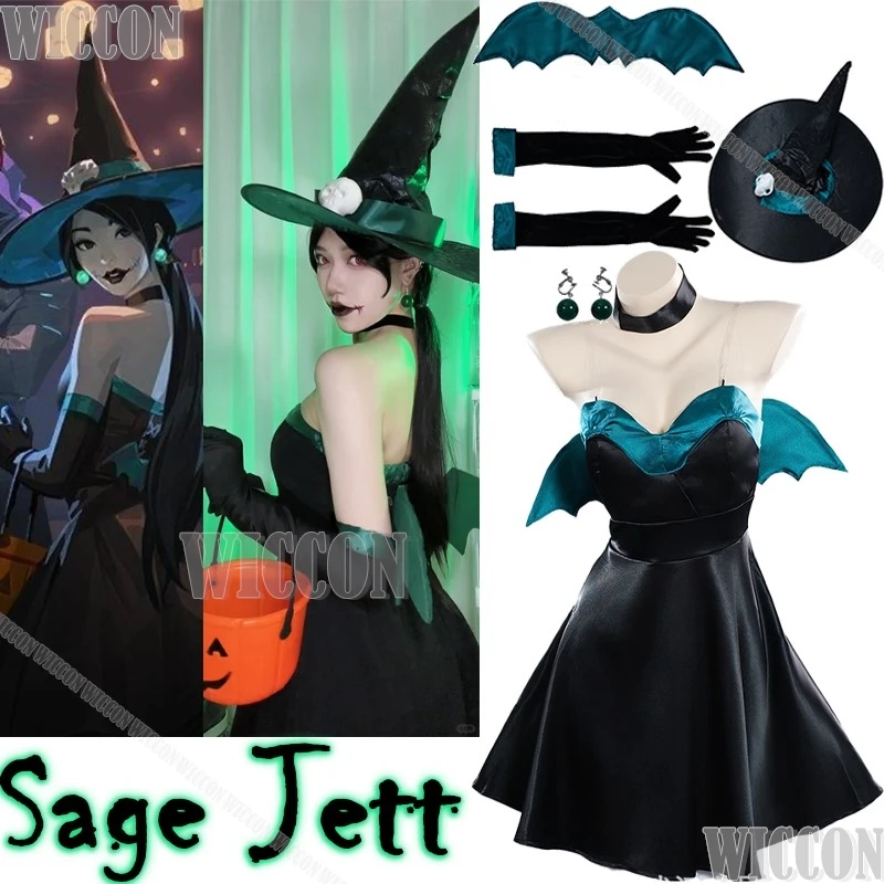 Игра Valorant Jett шалфей женский костюм черное платье женская шляпа ведьма волшебник стиль ролевых игр полный комплект
Игра Valorant Jett шалфей женский костюм черное платье женская шляпа ведьма волшебник стиль ролевых игр полный комплект