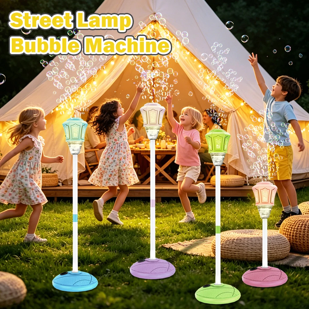 Bubble Machine Street Lamp Fully Automatic Bubble Soap Blowing Music with Light Outdoor Children's Toys for Party Kids Gifts
Bubble Machine Street Lamp Fully Automatic Bubble Soap Blowing Music with Light Outdoor Children's Toys for Party Kids Gifts