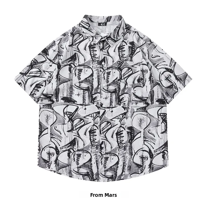 from Black White Artistic Loose Casual Short Sleeve Shirt Street Style Printed Men's Summer Fashion Shirt
from Black White Artistic Loose Casual Short Sleeve Shirt Street Style Printed Men's Summer Fashion Shirt