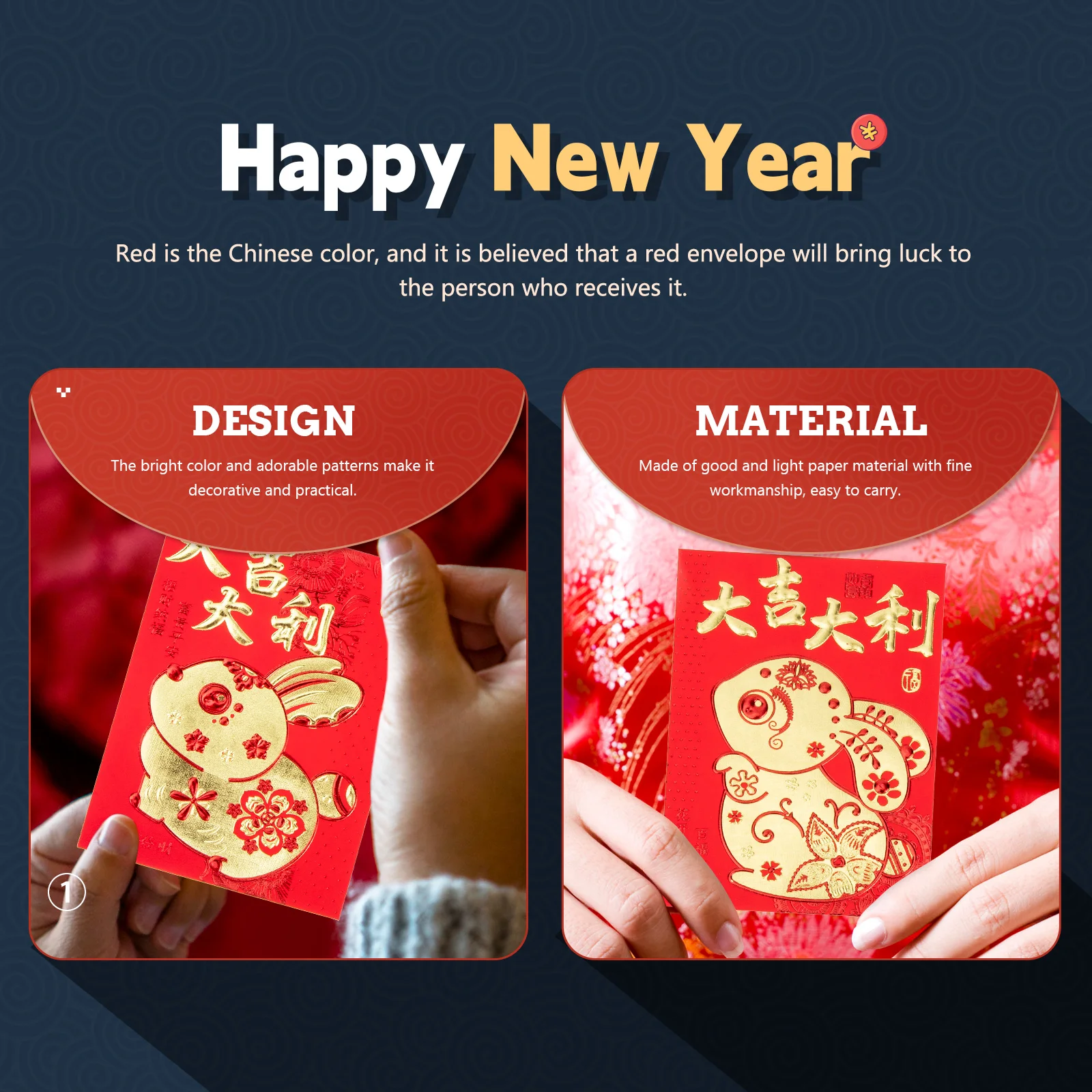 60 Pcs Creative Cartoon Red Packet Gift Giving Money Rabbit Year Supplies Envelopes New Packets Paper Bag
60 Pcs Creative Cartoon Red Packet Gift Giving Money Rabbit Year Supplies Envelopes New Packets Paper Bag