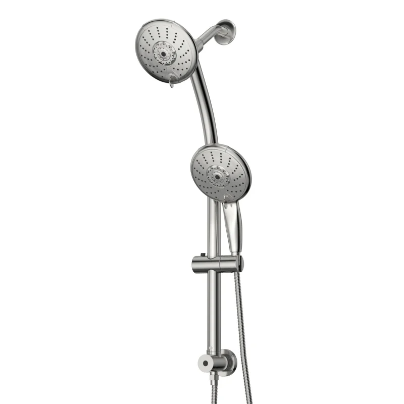 5" Multi Function Dual Shower Head, with Adjustable Slide Bar,Chrome
5" Multi Function Dual Shower Head, with Adjustable Slide Bar,Chrome