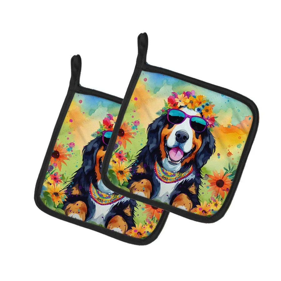 Bernese Mountain Dog Hippie Dawg Pair of Pot Holders Kitchen Heat Resistant Pot Holders Sets Oven Hot Pads for Cooking Baking B
Bernese Mountain Dog Hippie Dawg Pair of Pot Holders Kitchen Heat Resistant Pot Holders Sets Oven Hot Pads for Cooking Baking B