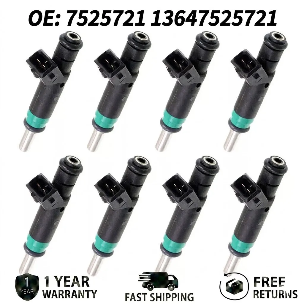 8pcs Fuel Injectors for BMW 545i 745i X5 E53 E60 E65 4.4L 4.8L V8, Replacement Part 7525721, High Performance Nozzle Set
8pcs Fuel Injectors for BMW 545i 745i X5 E53 E60 E65 4.4L 4.8L V8, Replacement Part 7525721, High Performance Nozzle Set