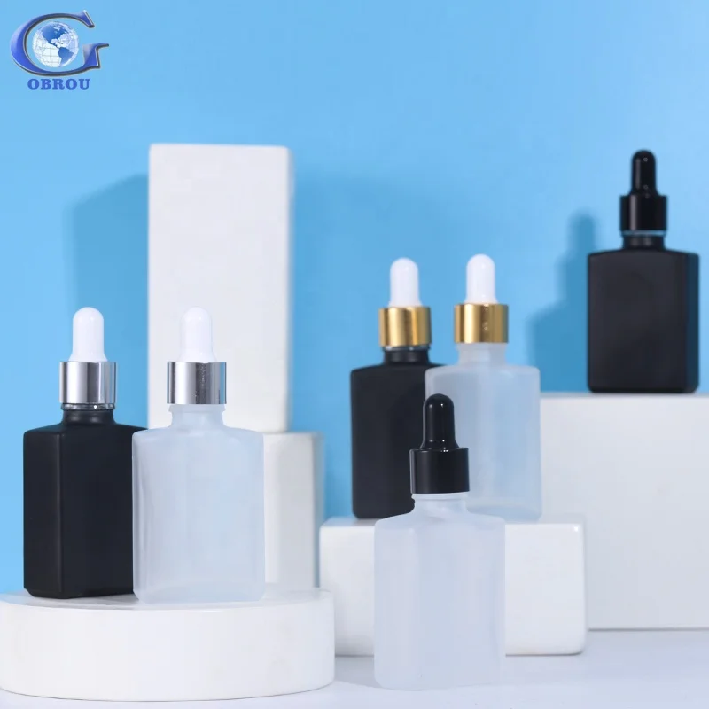 Refillable Liquid Perfume Cosmetic Travel Bottles Sets Wholesale Square Clear Glass Pipette Serum Bottles With Pipette Black Cap
Refillable Liquid Perfume Cosmetic Travel Bottles Sets Wholesale Square Clear Glass Pipette Serum Bottles With Pipette Black Cap