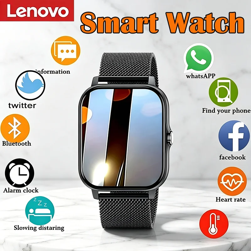 Lenovo 2026 New Full Touch Screen Smart Watch for Men Women Bluetooth Call Sports Fitness Tracker Digital Smartwatch Gift
Lenovo 2026 New Full Touch Screen Smart Watch for Men Women Bluetooth Call Sports Fitness Tracker Digital Smartwatch Gift
