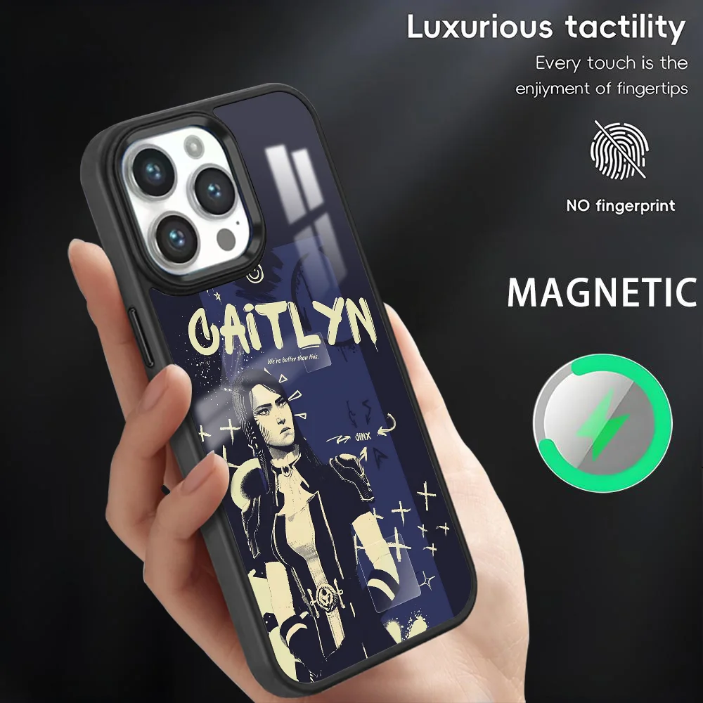 Epc Game Caitlyn A- Arcane Phone Case For iPhone 16 15 14 13 12 11 Pro Max Plus Mini Magnetic Magsafe Wireless Charging Cover
Epc Game Caitlyn A- Arcane Phone Case For iPhone 16 15 14 13 12 11 Pro Max Plus Mini Magnetic Magsafe Wireless Charging Cover
