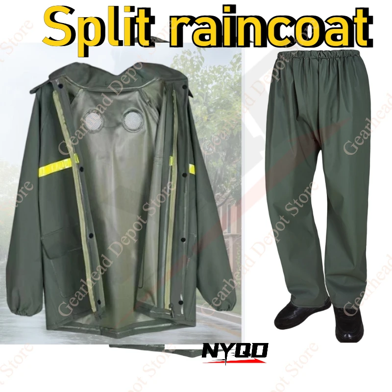 Stormproof Waterproof Motorcycle Rain Suit Men Women Heavy Duty Split Rain Jacket Pants Delivery Rider Outdoor Rain Gear
Stormproof Waterproof Motorcycle Rain Suit Men Women Heavy Duty Split Rain Jacket Pants Delivery Rider Outdoor Rain Gear