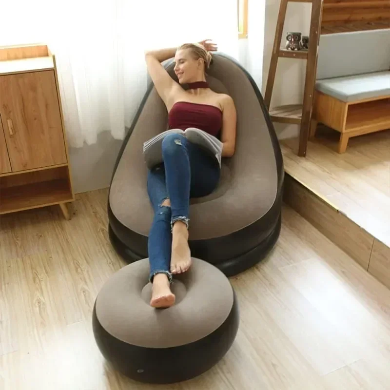Lazy SofaCouchSofas Inflatable Foldable Recliner Outdoor Sofa Bed with Stirrup Comfortable Combination Flocked Velvet Sofa Chair
Lazy SofaCouchSofas Inflatable Foldable Recliner Outdoor Sofa Bed with Stirrup Comfortable Combination Flocked Velvet Sofa Chair