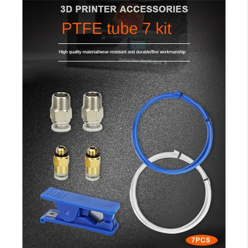 T69C! 7Pcs PTFE Tube Set 2Pcs 1M PTFE Tube 1Pcs Quick Pipe Cutter 4Pcs Pneumatic 3D Printer Part for 3D Printer Upgrade
T69C! 7Pcs PTFE Tube Set 2Pcs 1M PTFE Tube 1Pcs Quick Pipe Cutter 4Pcs Pneumatic 3D Printer Part for 3D Printer Upgrade