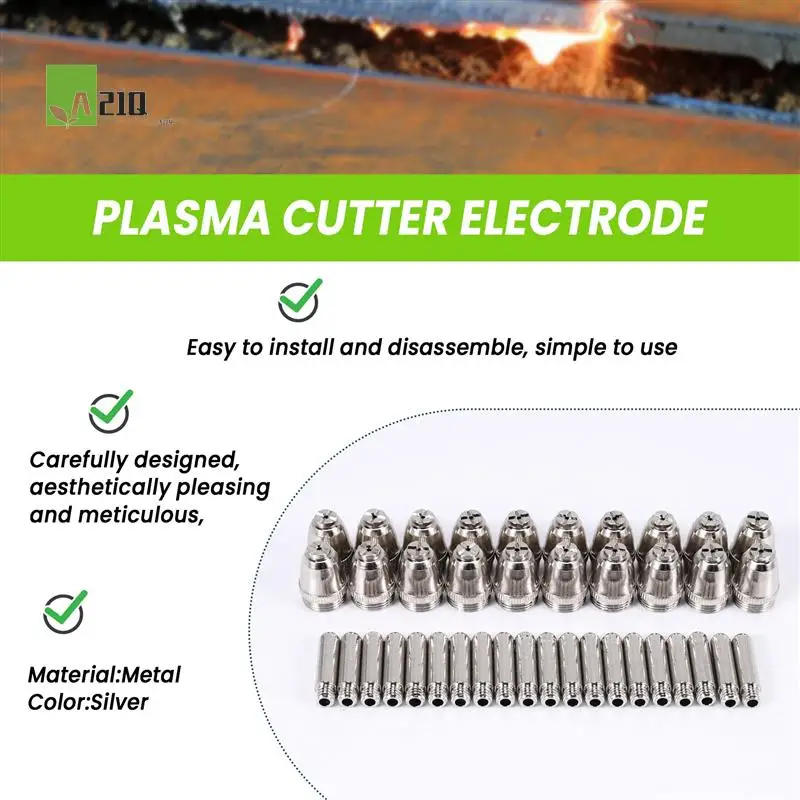 A21Q -40Pcs AG60 Plasma Cutting Torch Consumable SG55 Plasma Cutter Kit 60A AG-60 Plasma Torch Tip Electrode Nozzle
A21Q -40Pcs AG60 Plasma Cutting Torch Consumable SG55 Plasma Cutter Kit 60A AG-60 Plasma Torch Tip Electrode Nozzle