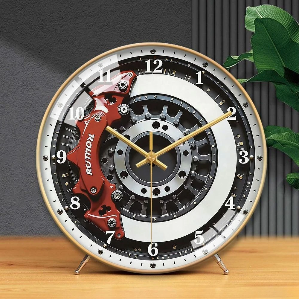 Industrial Style Hub Clock Modified Car Brake Caliper Mute Table Clock for Living Room Desk Clock
Industrial Style Hub Clock Modified Car Brake Caliper Mute Table Clock for Living Room Desk Clock