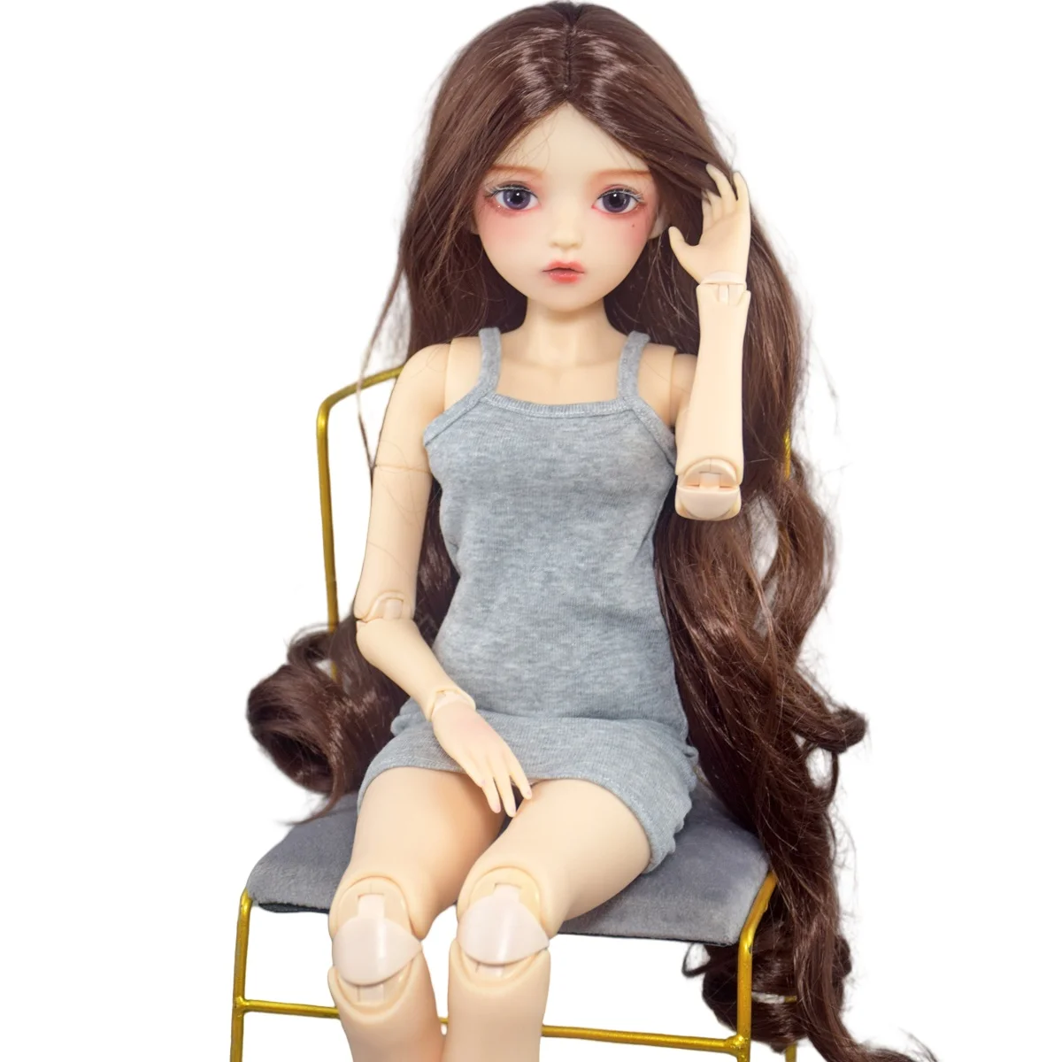 YUTOTUE 60cm Height Pretty Female Doll with Dress Shoes Brown Curly Wigs Full Set Lifelike BJD Doll
YUTOTUE 60cm Height Pretty Female Doll with Dress Shoes Brown Curly Wigs Full Set Lifelike BJD Doll