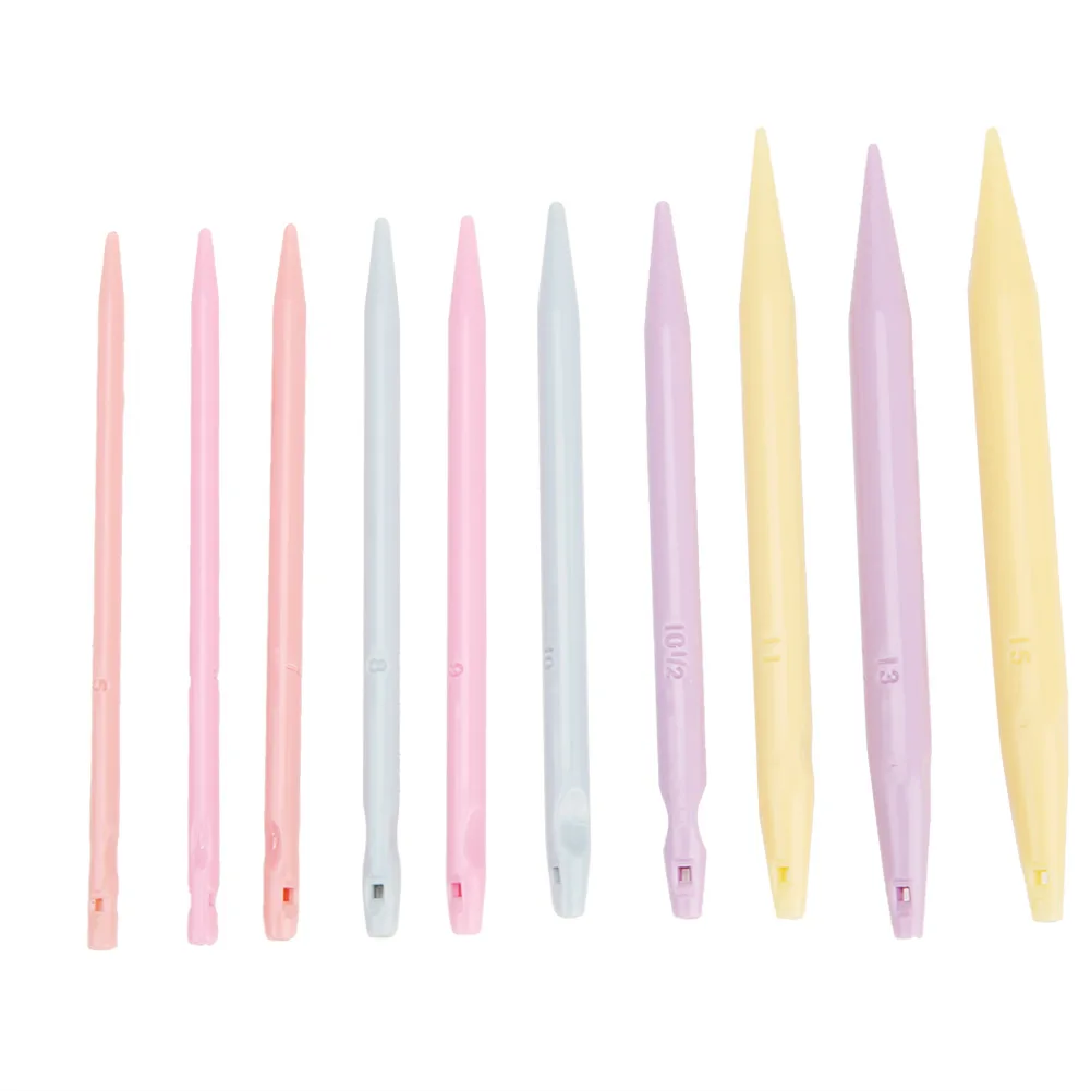 Набор из 10 пар крючков для вязания из АБС-пластика с сменными насадками, круглые вязальные спицы, крючки для вязания крючком, горячая распродажа
Набор из 10 пар крючков для вязания из АБС-пластика с сменными насадками, круглые вязальные спицы, крючки для вязания крючком, горячая распродажа