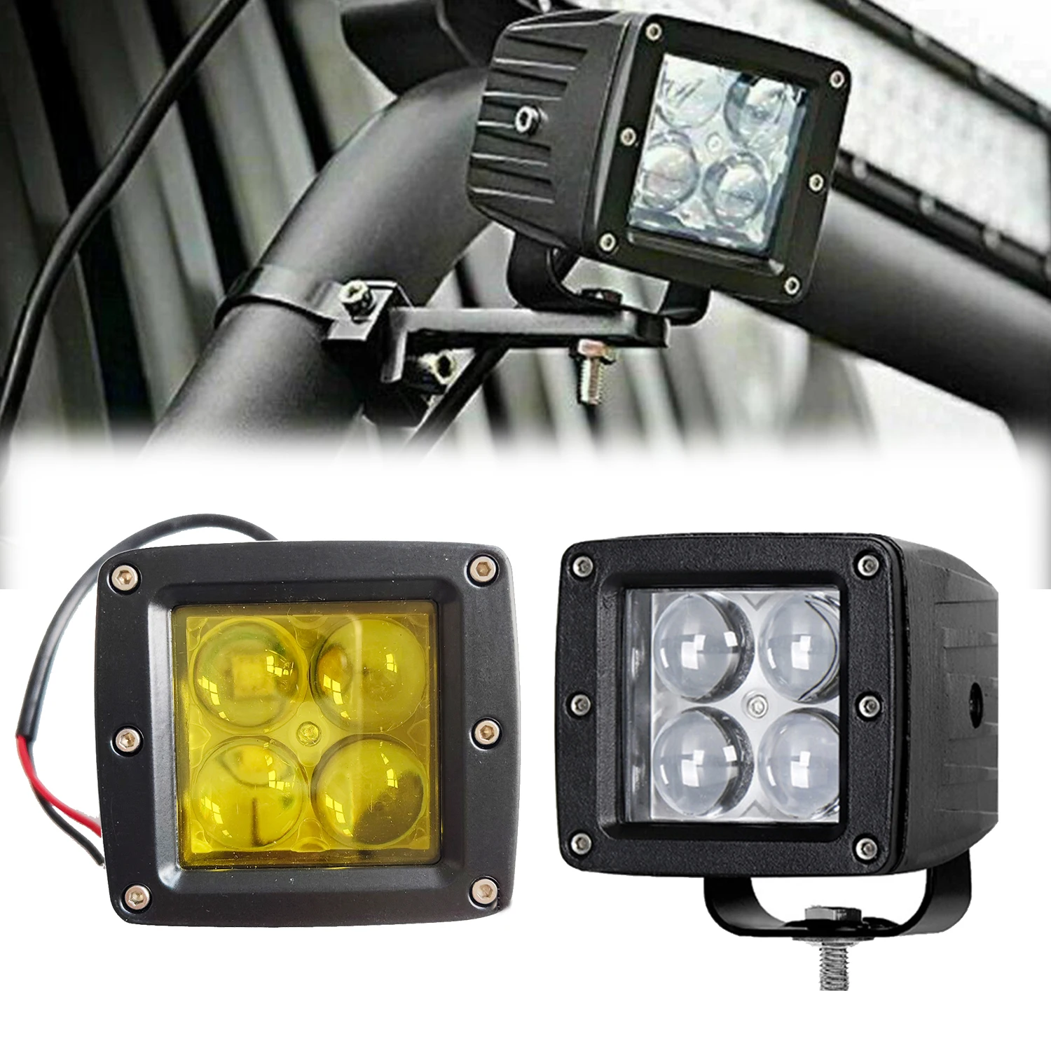 Super Bright 3" 4D Cube Yellow LED Work Light Bar DRL Square Pods 20W for Offroad Motorcycle UTV Boat SUV ATV 4X4 Truck Fog Lamp
Super Bright 3" 4D Cube Yellow LED Work Light Bar DRL Square Pods 20W for Offroad Motorcycle UTV Boat SUV ATV 4X4 Truck Fog Lamp