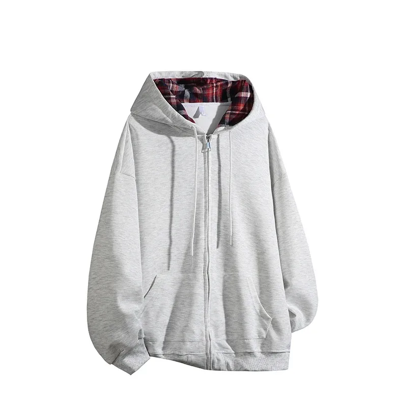 Korean Style Plaid Oversize Hoodie Men Streetwear Open Cardigan Hoodie Trendy New Arrival Overhead Hooded Jacket
Korean Style Plaid Oversize Hoodie Men Streetwear Open Cardigan Hoodie Trendy New Arrival Overhead Hooded Jacket