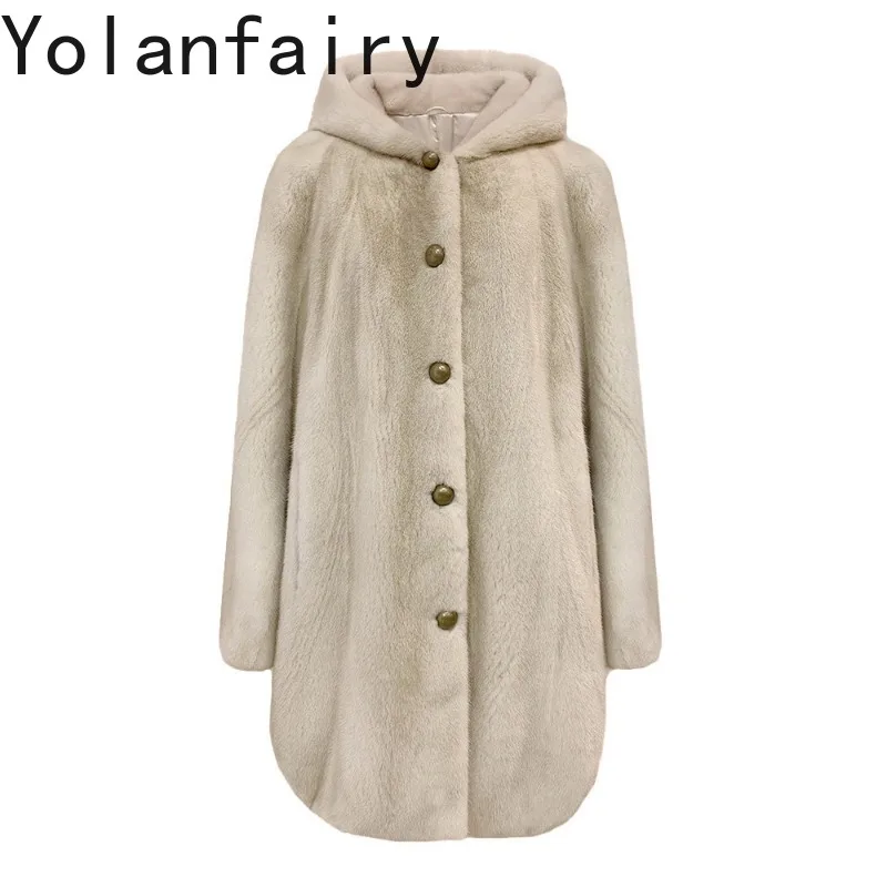 YOLANFAIRY Luxury Whole Mink Velvet Mink Fur Coat Women Hooded Real Fur Jacket Mid-length Outerwear Jacket Plush Overcoat Шуба
YOLANFAIRY Luxury Whole Mink Velvet Mink Fur Coat Women Hooded Real Fur Jacket Mid-length Outerwear Jacket Plush Overcoat Шуба