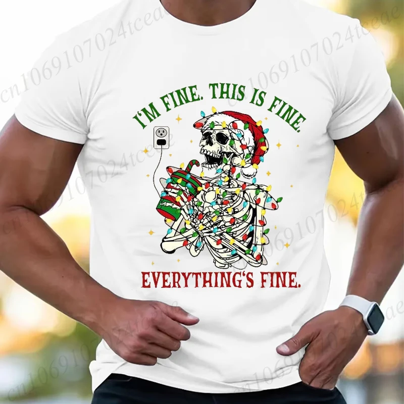 Мужская футболка «I Am Fine It Fine Everything Is Fine», модная рождественская одежда со скелетом Санта-Клауса, женские винтажные топы, футболки, повседневные топы
Мужская футболка «I Am Fine It Fine Everything Is Fine», модная рождественская одежда со скелетом Санта-Клауса, женские винтажные топы, футболки, повседневные топы