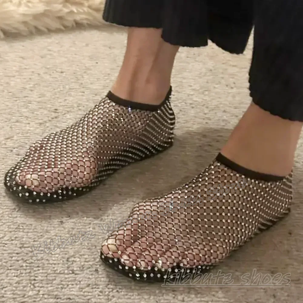 Mesh Rhinestone Pumps Hollow Round Toe Flat with Slip-On Fashion Elegant Novelty Sexy Party Dress Women Shoes Solid Color Newest
Mesh Rhinestone Pumps Hollow Round Toe Flat with Slip-On Fashion Elegant Novelty Sexy Party Dress Women Shoes Solid Color Newest