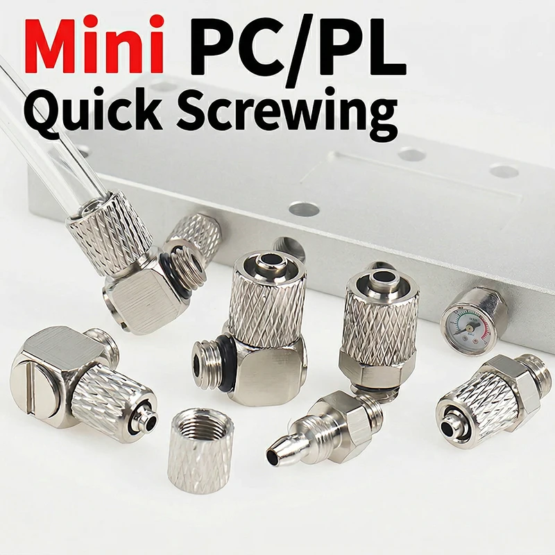 Mini PC PL Series Pneumatic Quick Connect Fitting – Male Thread M3 M4 M5 M6 × Tube OD 3mm 4mm 6mm Push-In Air Hose Connector
Mini PC PL Series Pneumatic Quick Connect Fitting – Male Thread M3 M4 M5 M6 × Tube OD 3mm 4mm 6mm Push-In Air Hose Connector