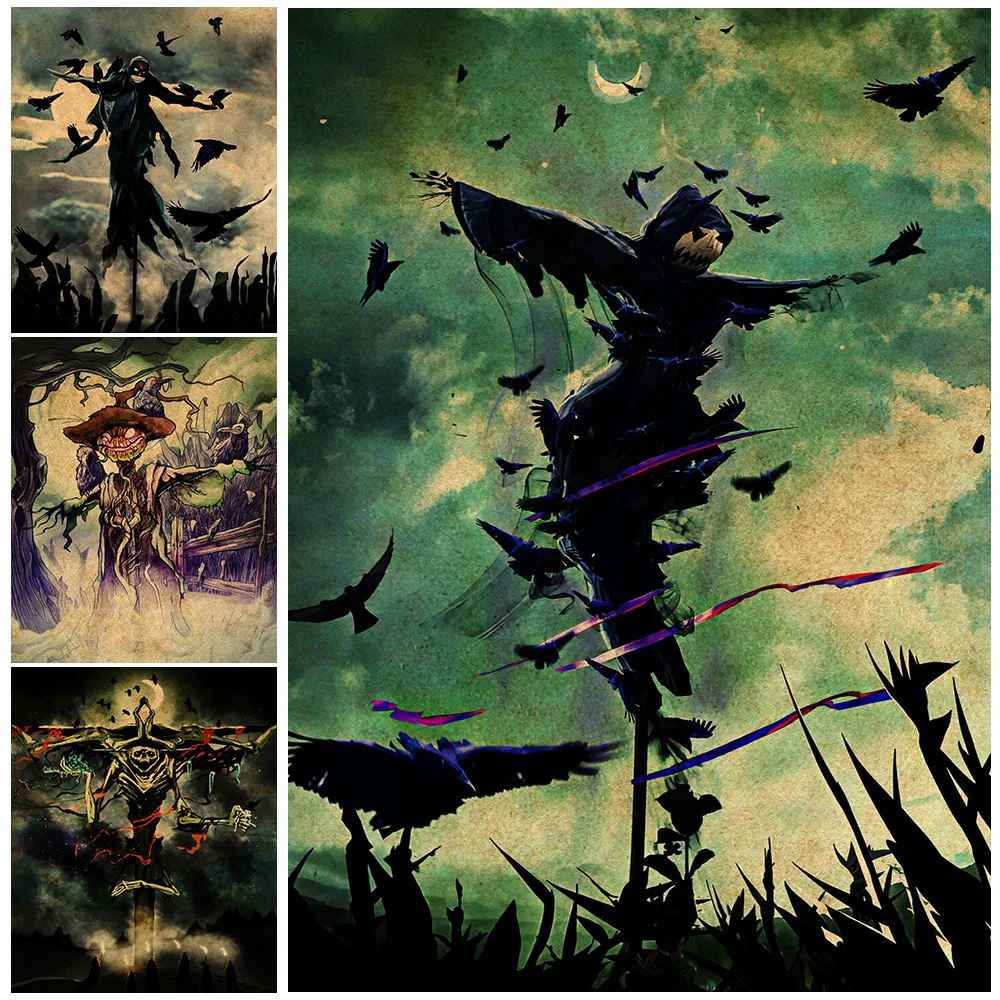 Halloween Horror Scarecrow Vitnage Wall Art Canvas Painting Crow,Black Cat,And Scarecrow Demon Art Poster And Print Home Decor
Halloween Horror Scarecrow Vitnage Wall Art Canvas Painting Crow,Black Cat,And Scarecrow Demon Art Poster And Print Home Decor