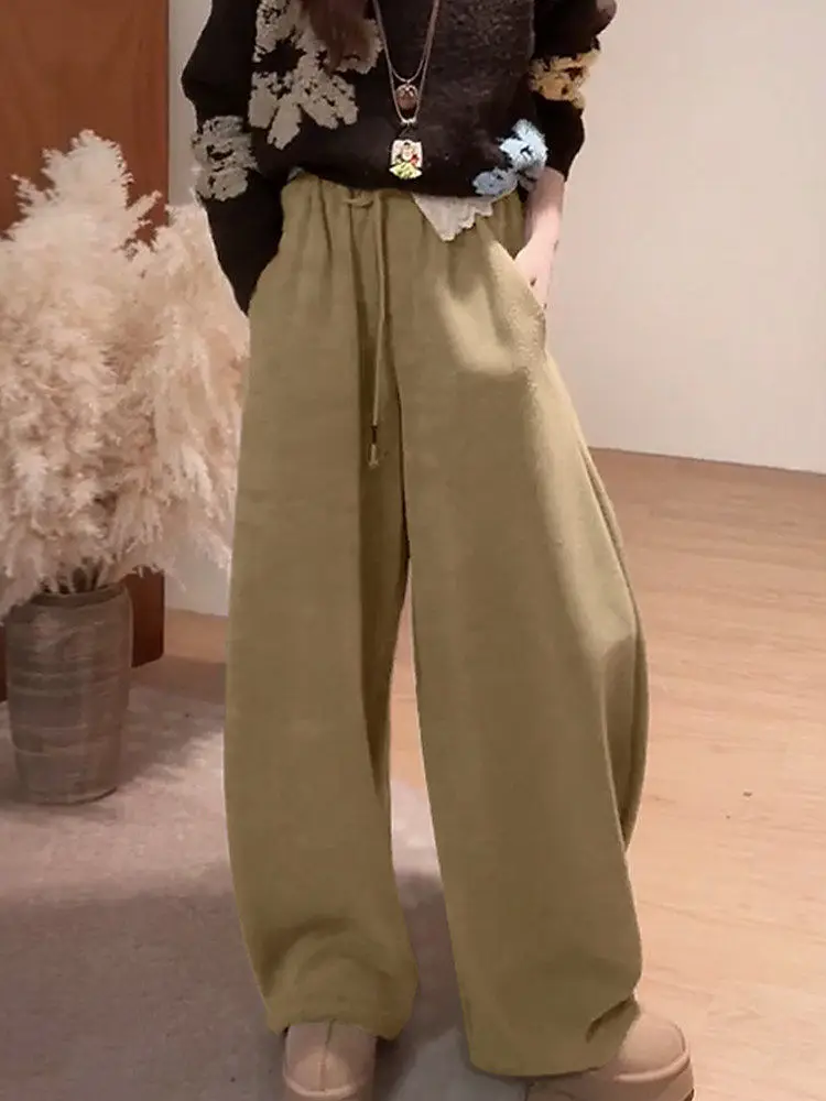 Утепленные повседневные брюки для женщин: свободные, стройнящие, струящиеся, с широкими штанинами, модные, в стиле lazy, весна-осень, новинка
Утепленные повседневные брюки для женщин: свободные, стройнящие, струящиеся, с широкими штанинами, модные, в стиле lazy, весна-осень, новинка